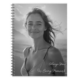 Custom Her Portrait – Simple Photo Gift for Her Anteckningsbok