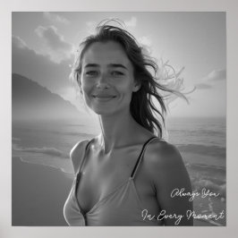 Custom Her Portrait – Simple Photo Gift for Her Poster