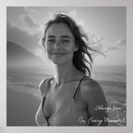 Custom Her Portrait – Simple Photo Gift for Her Poster