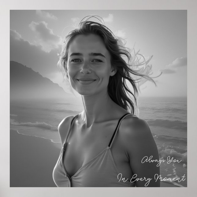 Custom Her Portrait – Simple Photo Gift for Her Poster (Framsidan)