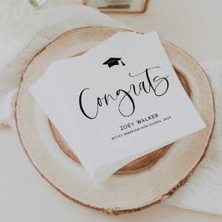 Custom High School Or College Graduation Napkin Pappersservett