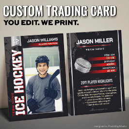 Custom Hockey Trading Card, USA Power Player
