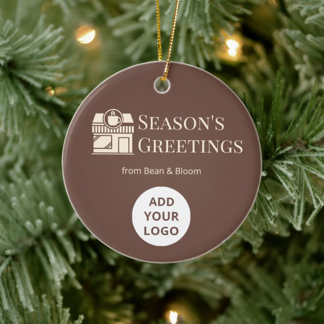 Custom Holiday Logo Ornament for Coffee Shops (Träd)