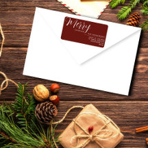 Custom Holiday Return Address Label | Personalized