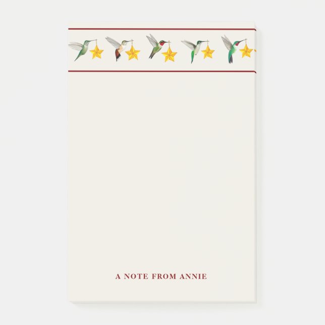 Custom Holidays Hummingbirds   Post-it Block (Framsida)