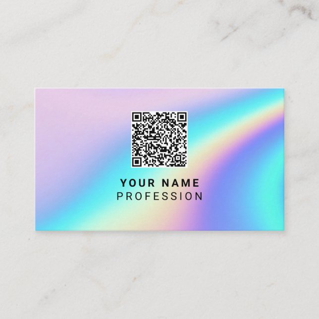 Custom Holographic Qr Code Visitkort (Framsida)