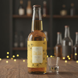 Custom Home Brewed Honey Wine Label Vinflaska Etikett