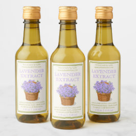 Custom Homemade Lavender Extract Label Vinetikett