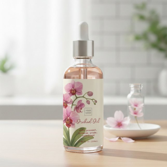 Custom Homemade Orchid Oil Label Vinetikett (Skapare uppladdad)