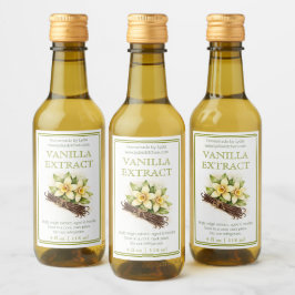 Custom Homemade Vanilla Extract Label Vinetikett