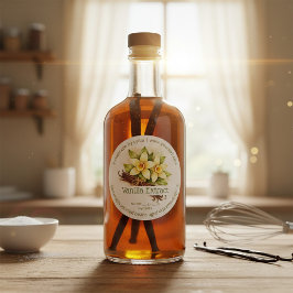 Custom Homemade Vanilla Extract Round Sticker Runt Klistermärke