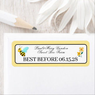 Custom Honey Stamp Durability Date Returadress Etikett