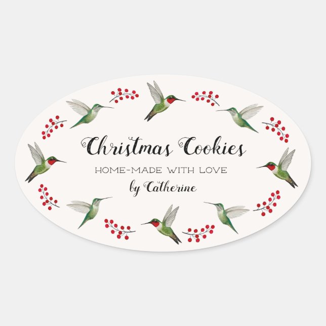 Custom Hummingbird   Ovalt Klistermärke (Framsida)