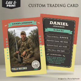 Custom Hunter Trading Card, Hunting Gifts Hunter 