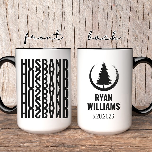 Custom Husband and Wife Mug | Anniversary Gift Kaffemugg (wedding mug gift, anniversary mug, bride and groom mug, Mr and Mrs mug, custom name mug,)