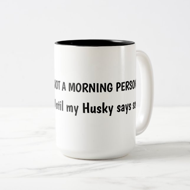 Custom Husky Coffee Mug Två-Tonad Mugg (Framsida höger)