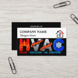 Custom HVAC Business Card with Company Logo slog 2 Visitkort