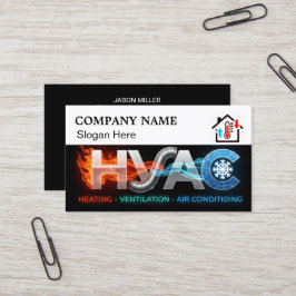 Custom HVAC Business Card with Company Logo slog 3 Visitkort
