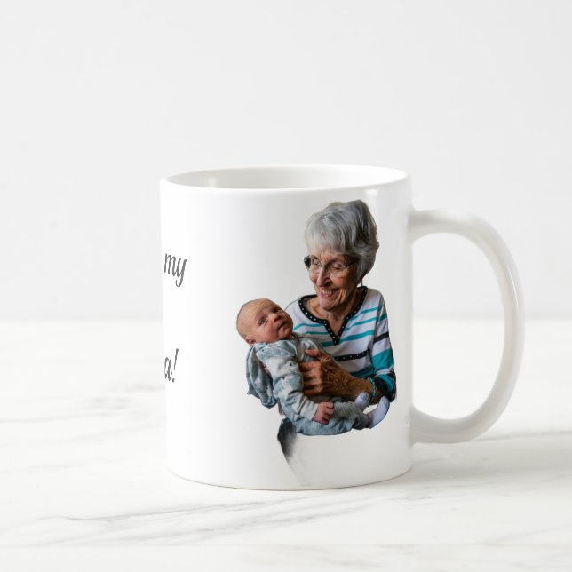 Custom “I Love My Nana” Photo  typography Mug Kaffemugg (Höger)