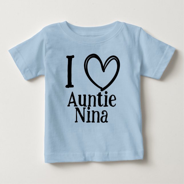 Custom "I ❤️ My (Name)" Infant/Toddler Tee (Framsida)