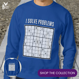 Custom I Solve Problems SUDOKU Lång Ärmad Tröja