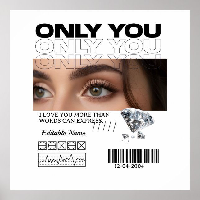 Custom Image, name & Text | Personalized Poster (Framsidan)