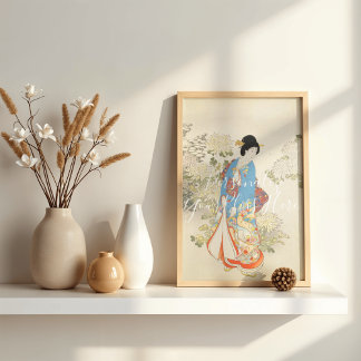 CUSTOM Imperial O-oku Elegant Kimono Print  Poster
