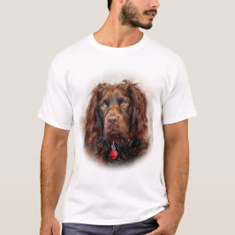 Custom Impressionist Boykin Spaniel Portrait T Shirt