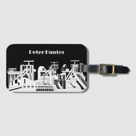 Custom Industrial Metallurgical Combine Silhouette Bagagebricka