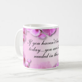 Custom Inspirational Pink Orchid Kaffemugg