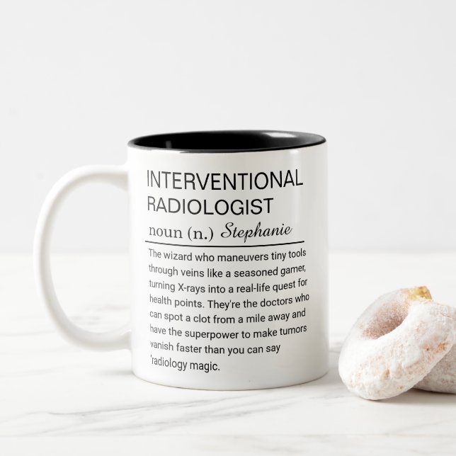 Custom Interventional Radiologist Definition Funny Två-Tonad Mugg (Med munk)
