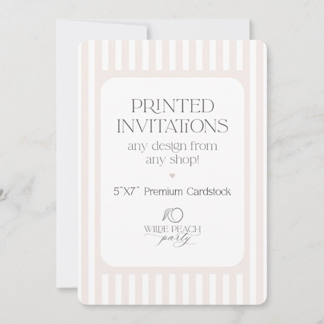 Custom Invitations - Wilde Peach Party Inbjudningar (Framsida)
