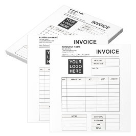 Custom Invoice Order Forms & Business Logo Anteckningsblock