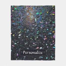 Custom Iridescent Abstract Stained Glass Pattern Fleecefilt