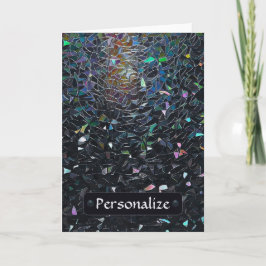 Custom Iridescent Abstract Stained Glass Pattern Kort