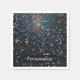 Custom Iridescent Abstract Stained Glass Pattern Pappersservett