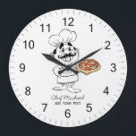 Custom Italian Pizzeria Pizza Kitchen / Restaurant Stor Klocka<br><div class="desc">Bring the warm,  inviting atmosphere of an authentic Italian kitchen into your space with this Italian Pizzeria Pizza Kitchen or Restaurant Round Large Clock. Inspired by classic Italian pizzerias,  this stylish wall clock adds a delicious touch of culinary charm to any kitchen,  dining area,  café,  or restaurant.</div>