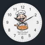 Custom Italian Pizzeria Pizza Kitchen / Restaurant Stor Klocka<br><div class="desc">Bring the warm,  inviting atmosphere of an authentic Italian kitchen into your space with this Italian Pizzeria Pizza Kitchen or Restaurant Round Large Clock. Inspired by classic Italian pizzerias,  this stylish wall clock adds a delicious touch of culinary charm to any kitchen,  dining area,  café,  or restaurant.</div>