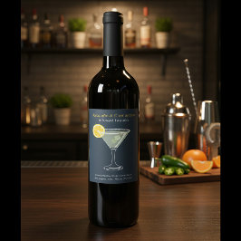 Custom Jalapeño & Clementine Infused Tequila Label Vinflaska Etikett