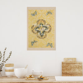 CUSTOM Japanese Butterfly Floral Pattern Art | Poster