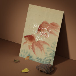 CUSTOM Japanese Goldfish Good Luck Art Print  Poster
