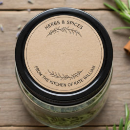 Custom Jar / Spice Blank Sticker Label  Runt Klistermärke
