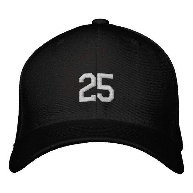 Custom Jersey Number Embroidered Baseball Cap Broderad Keps (Framsida)