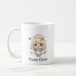 Custom Kawaii Nurse Mug – Personalized Cute Chibi Kaffemugg
