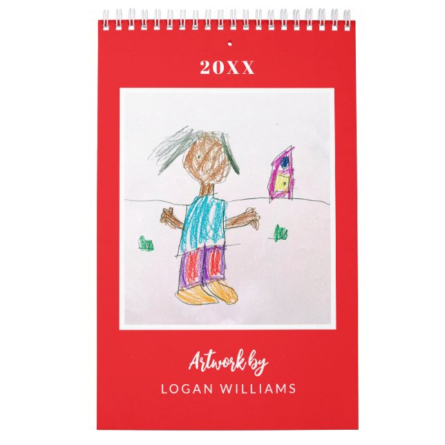 Custom Kids' Art Keepsake Christmas Gift Kalender (Omslag)