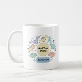 Custom Kids Dinosaur Photo Mug Kaffemugg