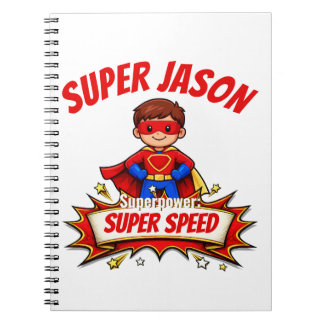 Custom Kids Superhero Name & Superpower Anteckningsbok