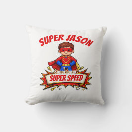 Custom Kids Superhero Name & Superpower Kudde