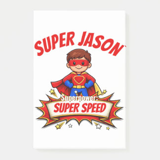 Custom Kids Superhero Name & Superpower Post-it Block
