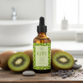 Custom Kiwi Essential Oil Label Vinetikett